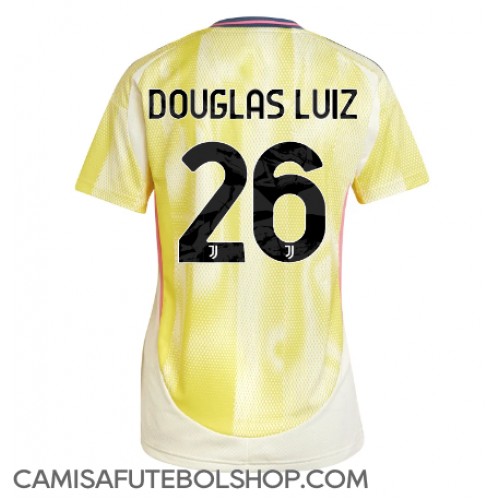 Camisa de time de futebol Juventus Douglas Luiz #26 Replicas 2º Equipamento Feminina 2024-25 Manga Curta